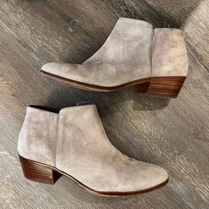 Sam Edelman tan suede booties
